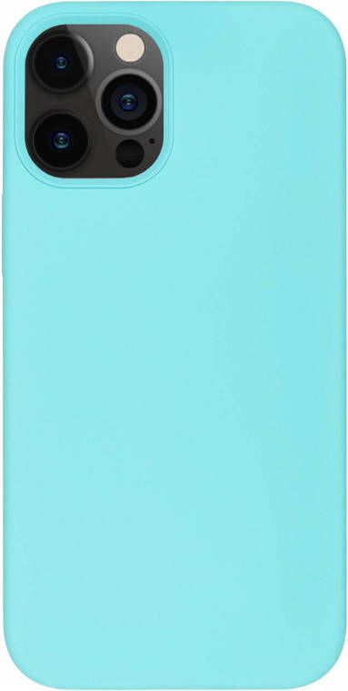 HomeLiving BMAX Liquid silicone case hoesje voor iPhone 12 Sea Blue Zeeblauw