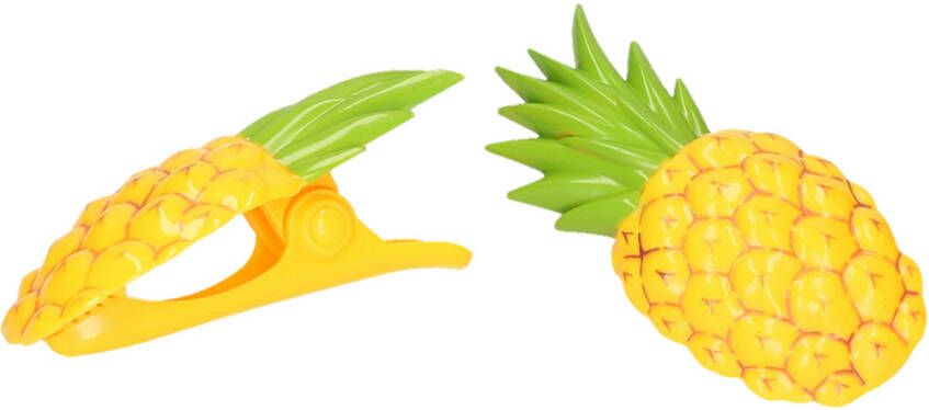 Merkloos Handdoekklem handdoek knijpers ananas -A¯A¿A½2x kunststof Handdoekknijpers