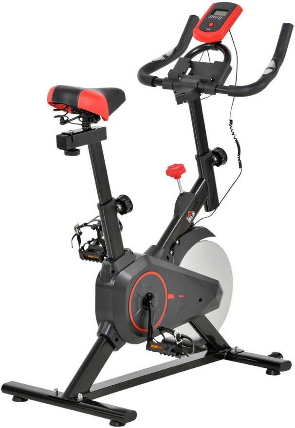 NiceGoodz Hometrainer met LCD-display Hometrainer fiets Fietstrainer Hartslagmeter Traploze weerstand Zwart 85 x...