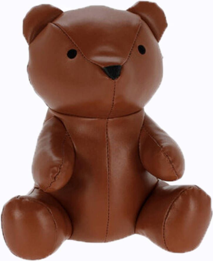 H&S Collection dieren deurstopper 1 kilo gewicht bruine beer 17 cm Deurstoppers