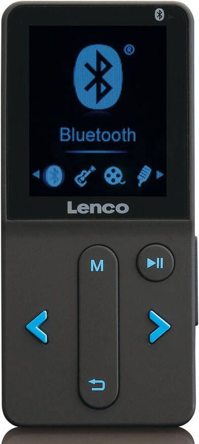Lenco MP3 4-speler met Bluetooth en 8 GB Zwart-Blauw