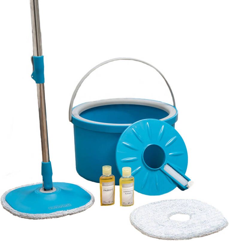 Mediashop Livington Clean Water Spin Mop friswater-dweilsysteem inclusief reiniger en pads