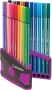 STABILO Pen 68 Premium Viltstift ColorParade Antraciet Roze Set Met 20 Verschillende Kleuren - Thumbnail 2