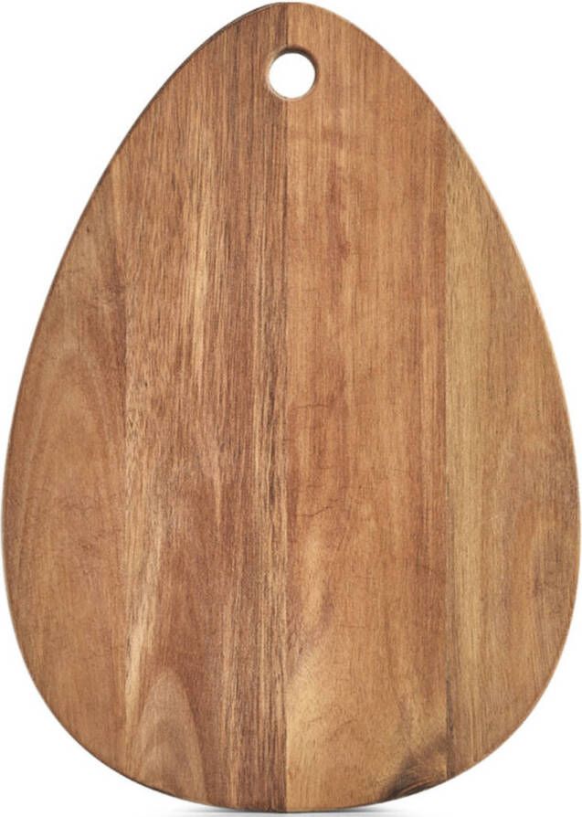 Zeller Druppel vormige houten snijplank acacia hout 29 x 40 cm Snijplanken