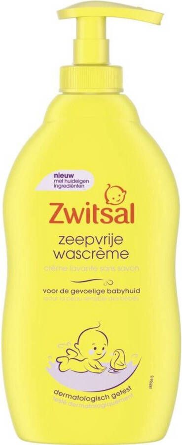 Zwitsal Baby Wascrème Mild & Zacht Met Pompje 6x 400ml Voordeelverpakking
