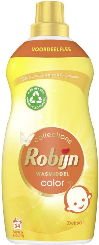 Zwitsal Robijn Kleur Vloeibaar Wasmiddel Beschermt Kleur 6 x 1190ml Voordeelverpakking