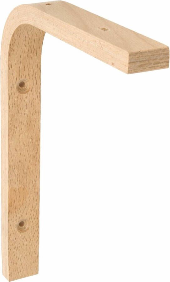 AMIG Plankdrager planksteun van hout lichtbruin H250 x B200 mm boekenplank steunen