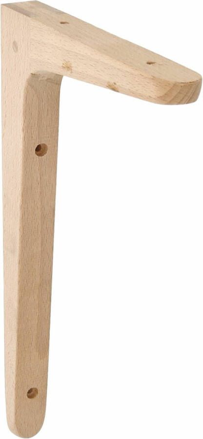 AMIG Plankdrager planksteun van hout lichtbruin H300 x B200 mm boekenplank steunen