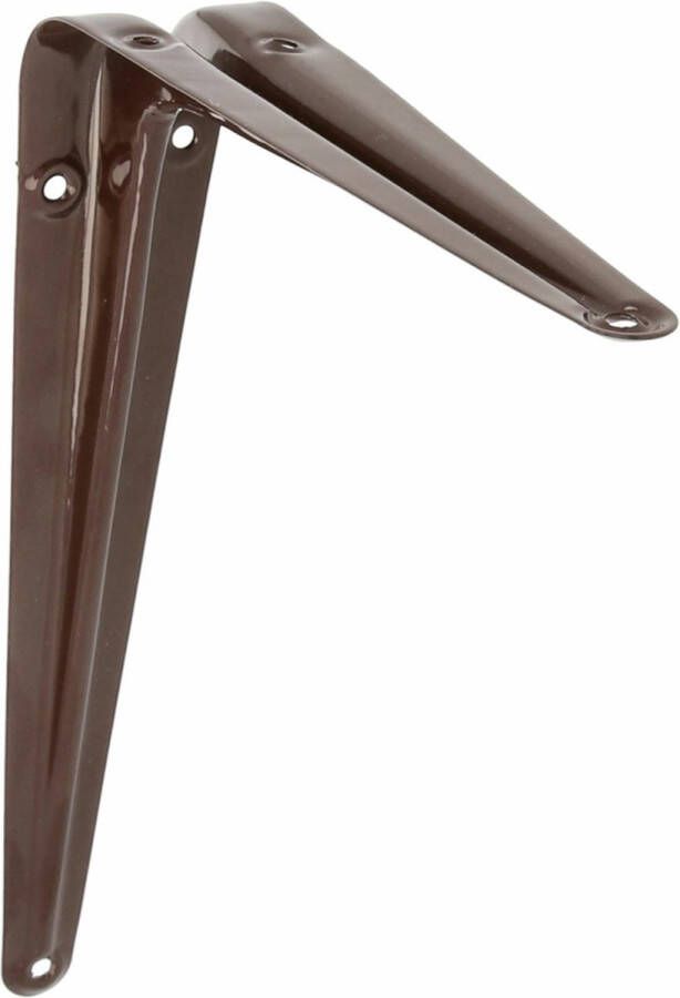 AMIG Plankdrager planksteun van metaal gelakt bruin H175 x B150 mm Plankdragers