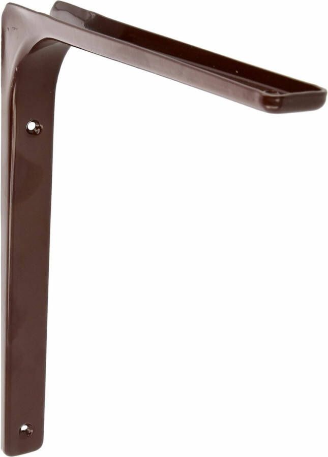 AMIG Plankdrager planksteun van metaal gelakt bruin H300 x B400 mm boekenplank steunen