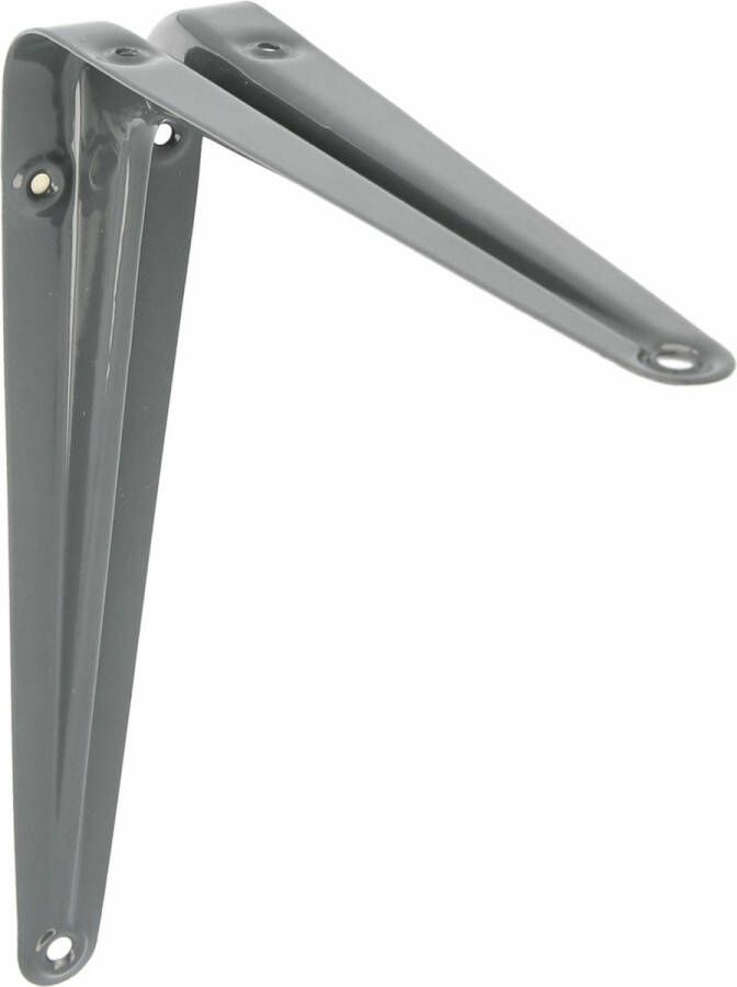 AMIG Plankdrager planksteun van metaal gelakt grijs H175 x B150 mm Plankdragers