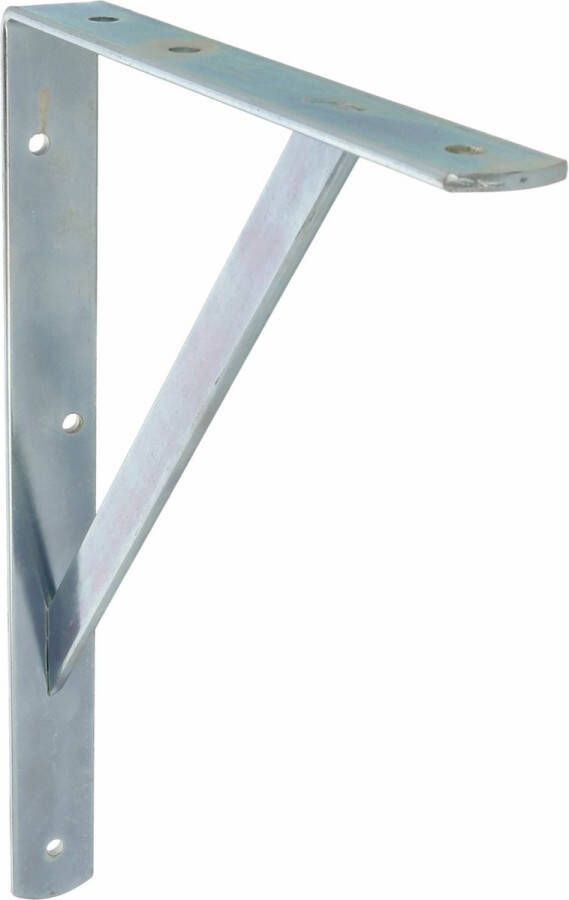 AMIG Plankdrager planksteun van metaal gelakt zilver H300 x B225 mm boekenplank steunen tot 260 kg