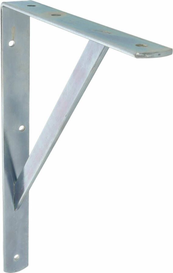 AMIG Plankdrager planksteun van metaal gelakt zilver H600 x B375 mm boekenplank steunen tot 150 kg