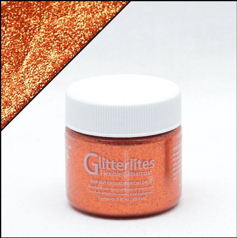 Angelus Glitterlites 29 5 ml Glitter verf voor o.a. leer Orange
