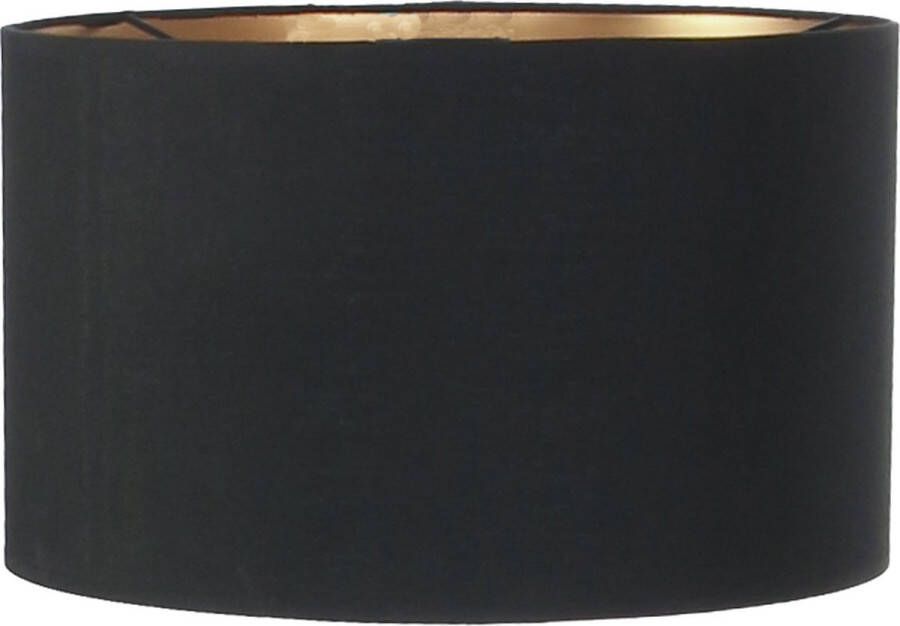 Anne Lighting lampenkap gladde stof gouden binnenzijde kap Ø30 cm 20 cm hoog zwart