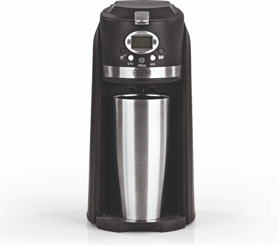 Beem Koffiezetapparaat Grind & Brew 2 Go Incl. Thermosbeker 0 4L – bonenmaler koffiemachine filterkoffie