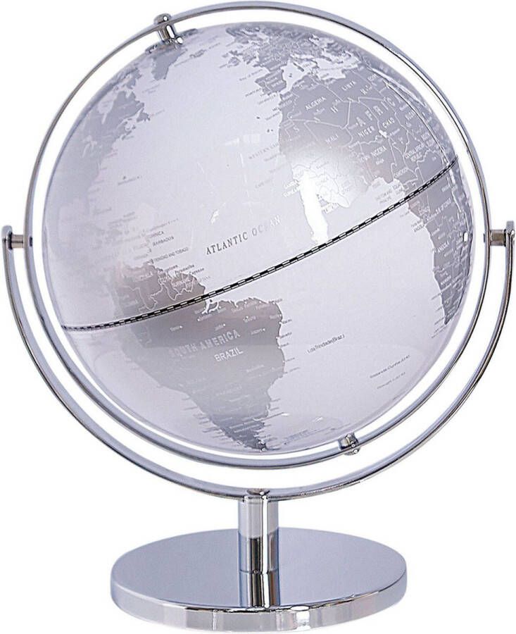 Beliani DRAKE Globe Zilver Synthetisch materiaal