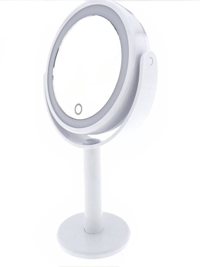 Benson Make Up Spiegel met LED ring Cosmetische Spiegels met Touch Dimmer 2 zijde