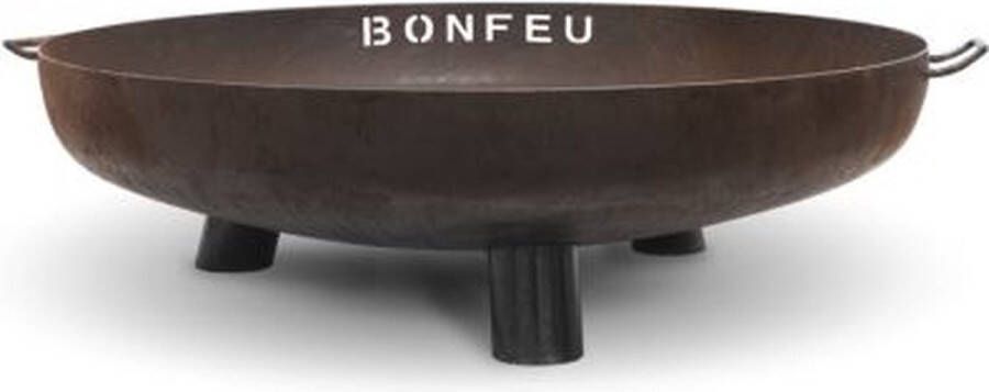 BonFeu BonBowl Plus CortenStaal Ø80 cm L 80 x B 80 x H 23 5 cm Cortenstaal (Roest)bruin