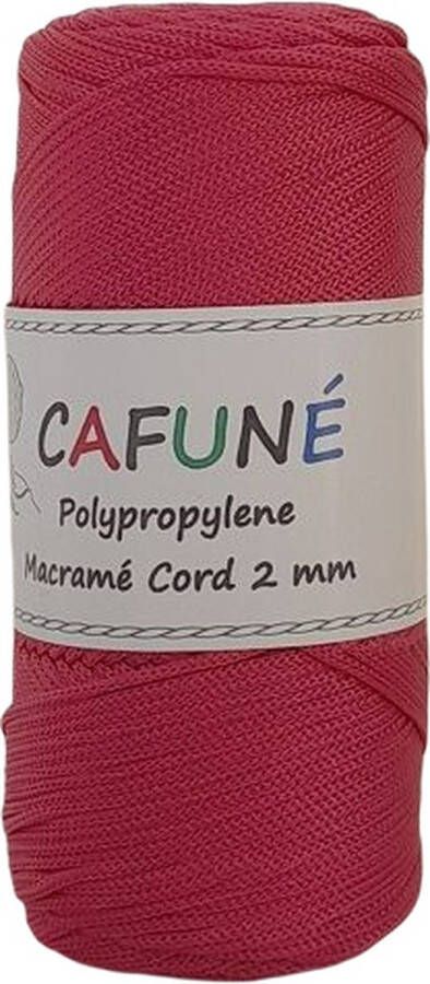 Cafuné Polypropyleen 2mm Fuchsia Macramé koord PP4 Haken Macramé Paracord Polyester