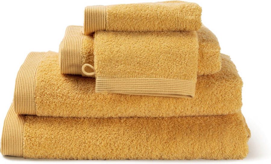 Casilin Handdoeken Set 2 douchelakens (70x140cm) + 1 handdoek (50 x 100cm) + 2 washandjes Oker Geel
