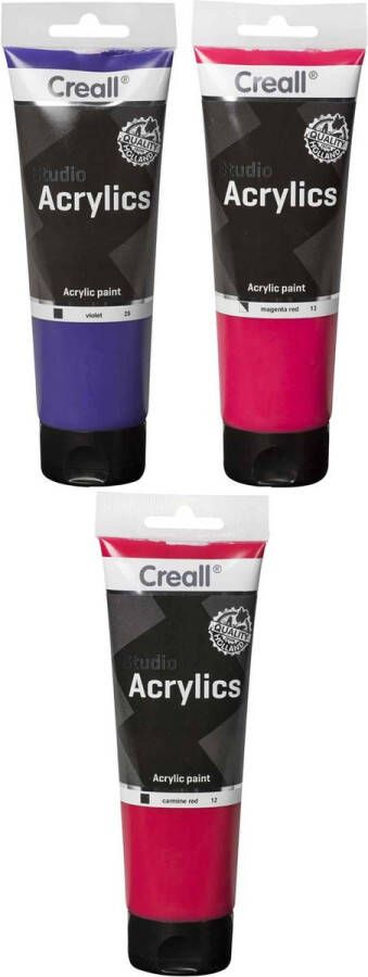 Creall Acryl Verf Set 3 kleuren 3x250ml=totaal 750ml