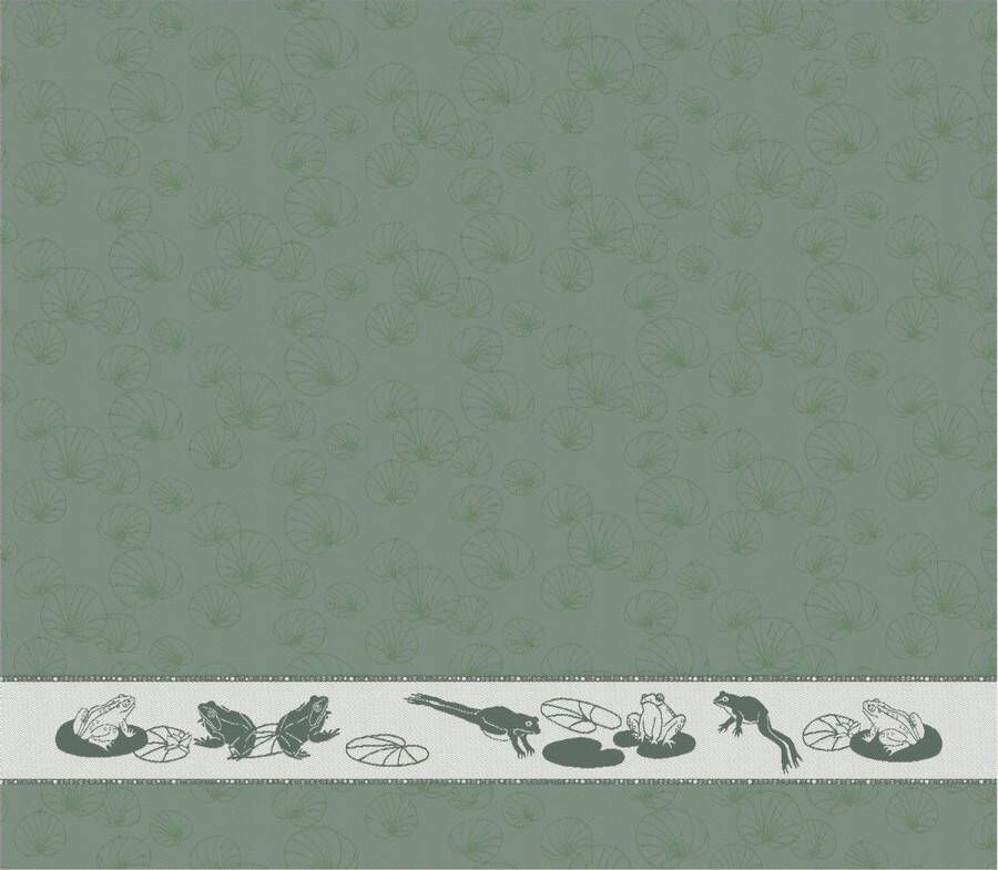 DDDDD Froggy Theedoek Set van 6 Katoen Botanische print 60x65 cm Laurier