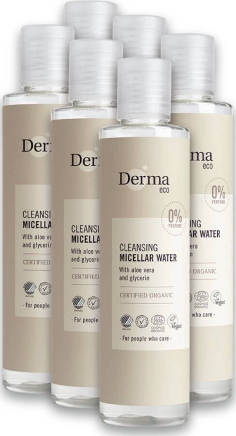 Derma Eco Voordeelverpakking Micellair reinigingswater 6 x 200 ML
