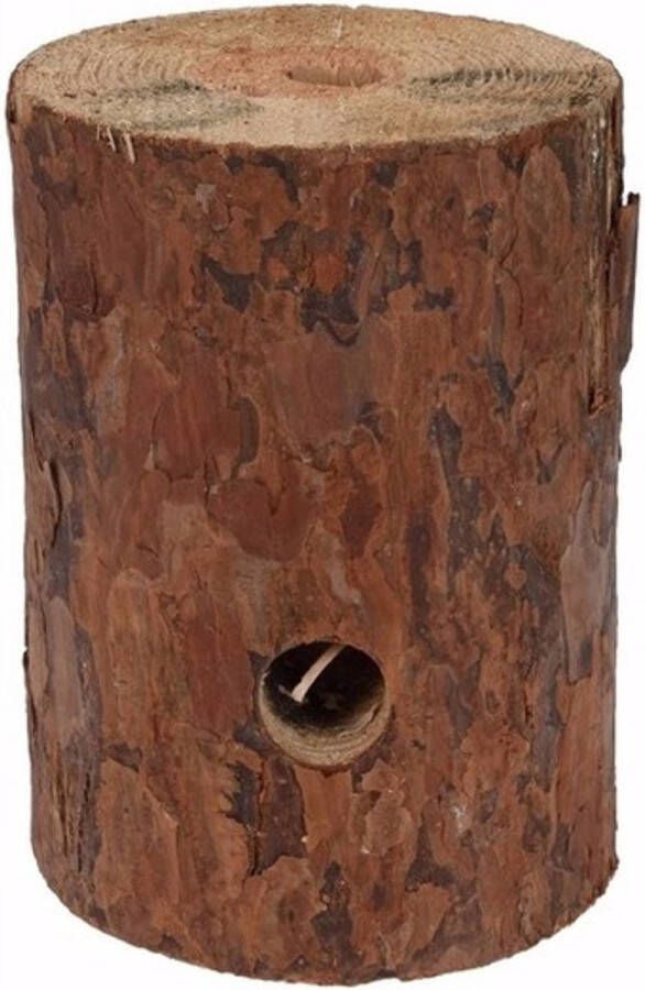 Merkloos Sans marque Zweedse boomstam houtblok fakkel voor binnen en buiten 20 cm Tuinfakkels