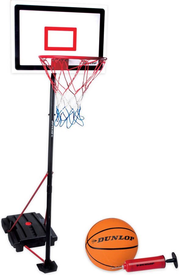 Dunlop Basketbalset Speelset Junior In Hoogte Verstelbaar: 165 205 cm Basketbal standaard bal pomp