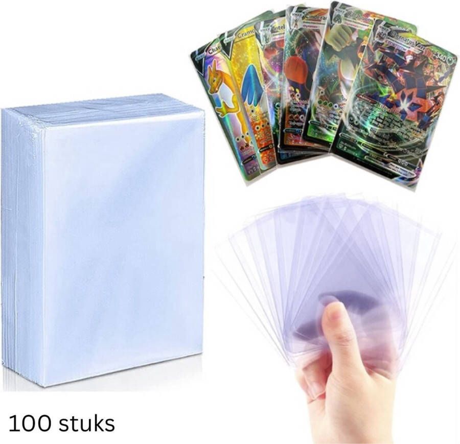 100 x Kaartbeschermers Geschikt Voor Pokemon Kaarten Sleeves Kaarthoesjes Waterdicht Stofvrij Bescherm Jouw Cards