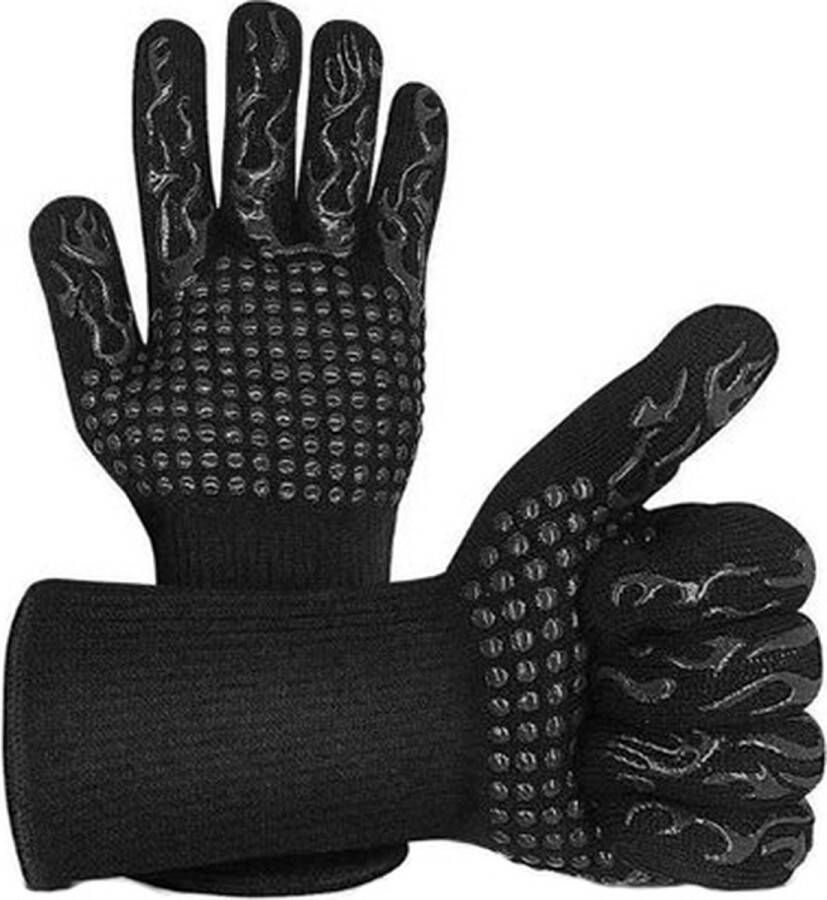 Bbq handschoenen Barbeque accesoires Brandveilig Zwart 2 stuks