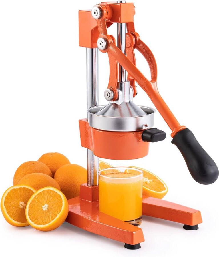 Citruspers handmatig hendel voor citrusvruchten verse citrusvruchten retro design Oranje