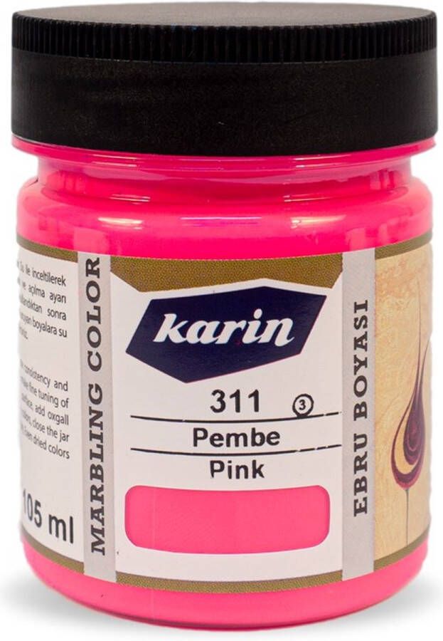 Karin Ebru Papiermarmer Verf Roze 105 ml