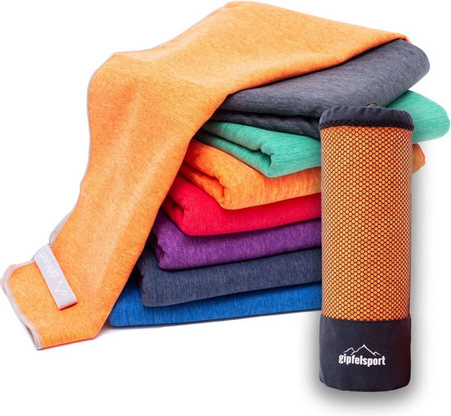 Microvezel handdoekenset voor sauna fitness sport strandhanddoek sporthanddoek 8 maten 12 kleuren oranje