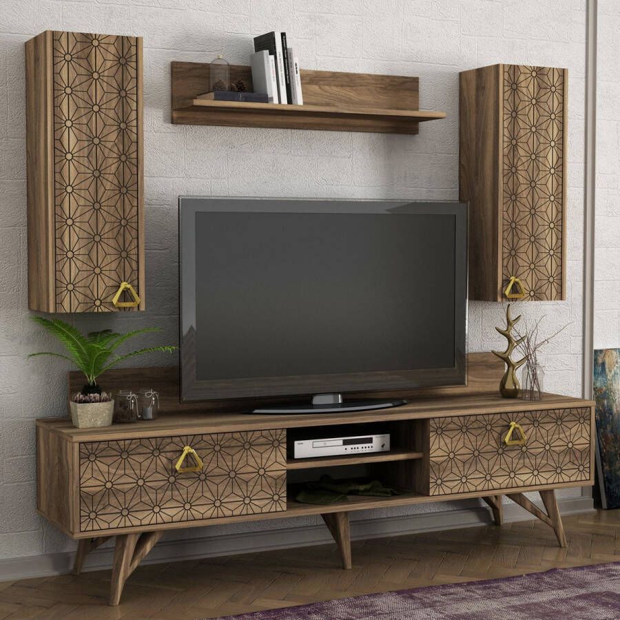 Emob TV Meubel Tera Home TV-meubel Breedte Notenhout 180cm