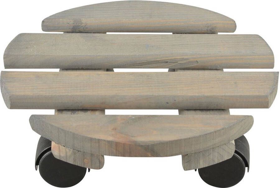 Esschert Design Plantentrolley hout 23 cm tot 100 kg trolley voor kamerplanten