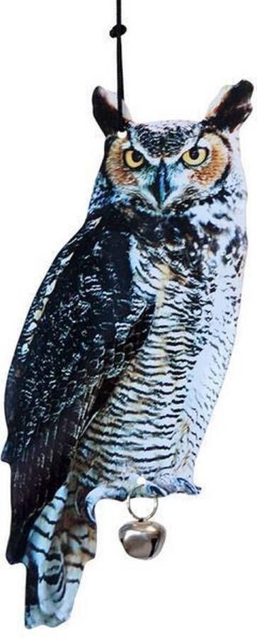 Merkloos Vogelverschrikker Oehoe uil 40 cm Tuindecoratie tuinaccessoires vogelverschrikkers