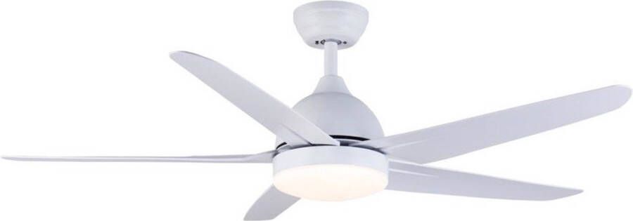 Expo Trading The Fan Ventilator 5 blads wit met dimbaar LED 2700k Modern ETH 2 jaar garantie