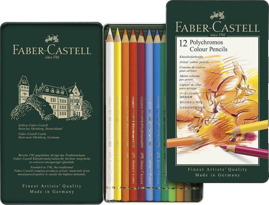 Faber Castell kleurpotlood Faber-Castell Polychromos etui à 12 stuks