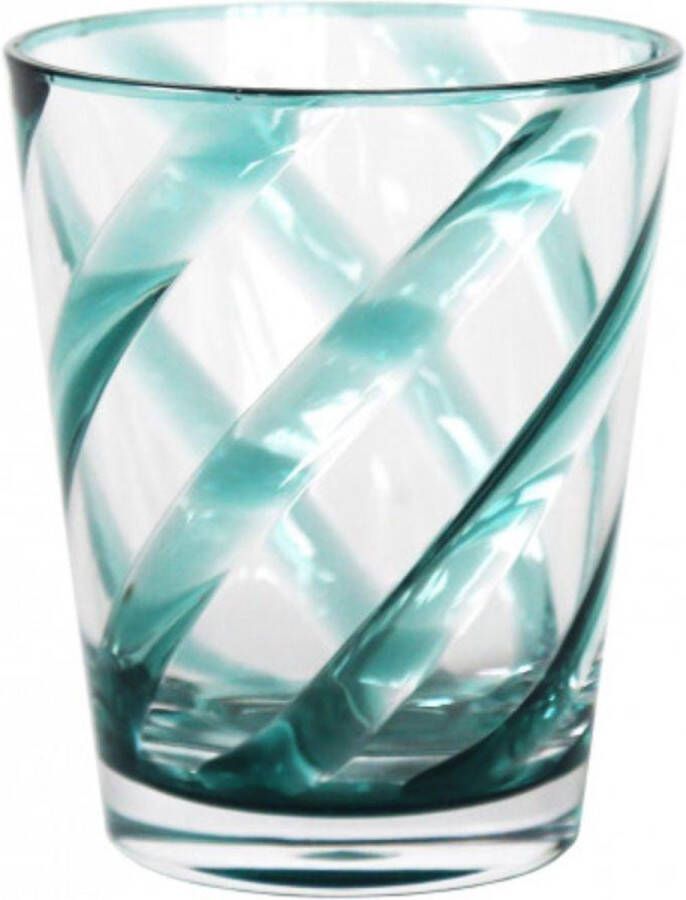 Fiorirà un Giardino Waterglas turquoise spiral 11cm gemaakt van melamine Waterglazen