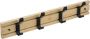 Five Bamboe wandkapstok met 4 verschuifbare aluminium haken 4 verschuifbare haken Decoratief & Duurzaam - Thumbnail 1