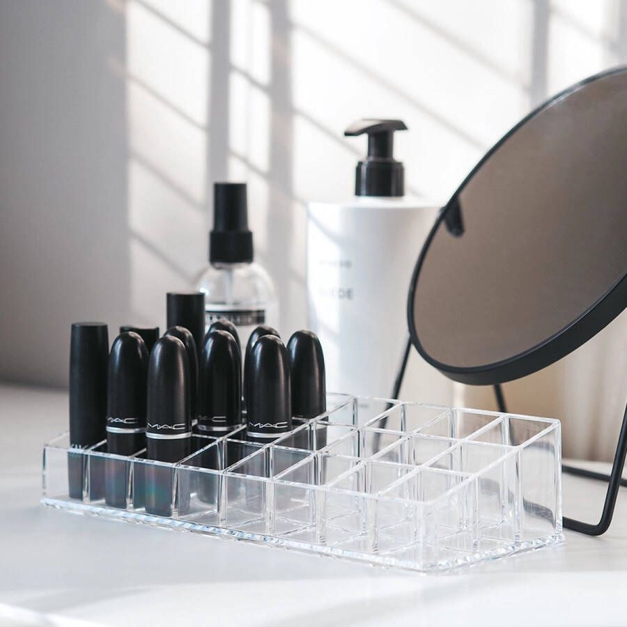 Five Make-up lippenstift organizer 24 vakken rechthoek 22 5 x 5 cm van kunststof Nagellak houder Lippenstifthouder Organizers Make-up dozen