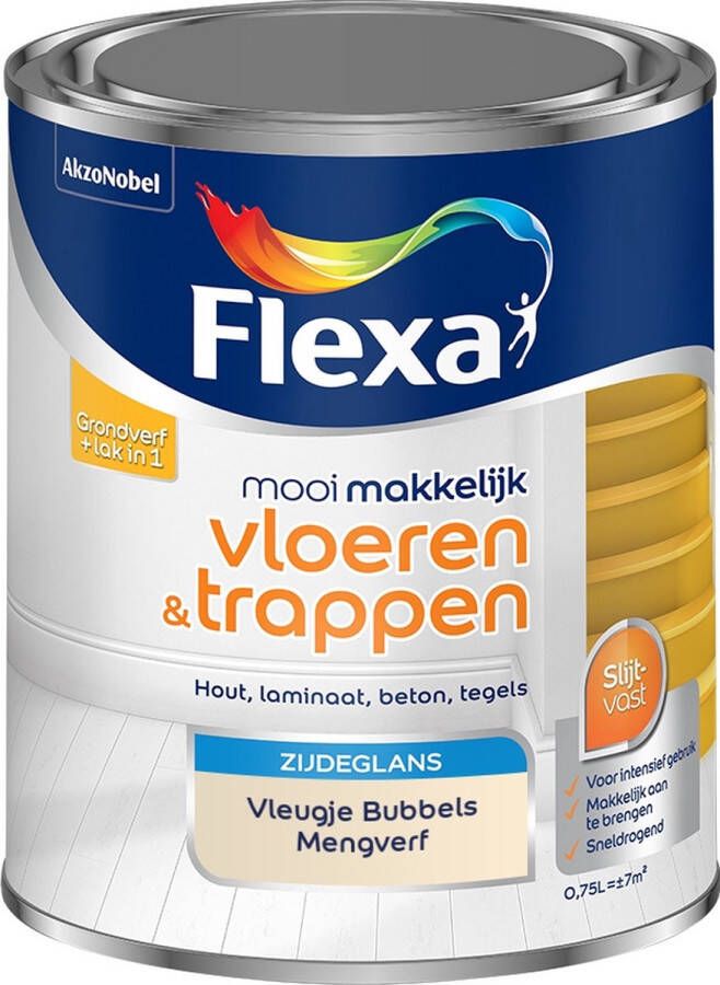 Flexa Mooi Makkelijk Verf Vloeren en Trappen Mengkleur Vleugje Bubbels 750 ml