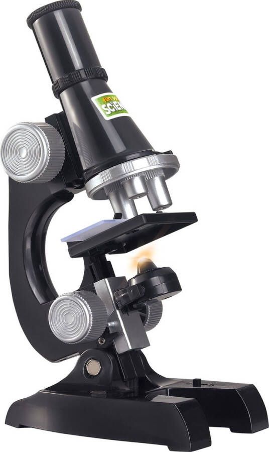 Free and Easy microscoopset junior zwart zilver groen 10-delig
