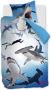 Freek Vonk Happige Haaien dekbedovertrek Eenpersoons 140x200 Blauw - Thumbnail 1
