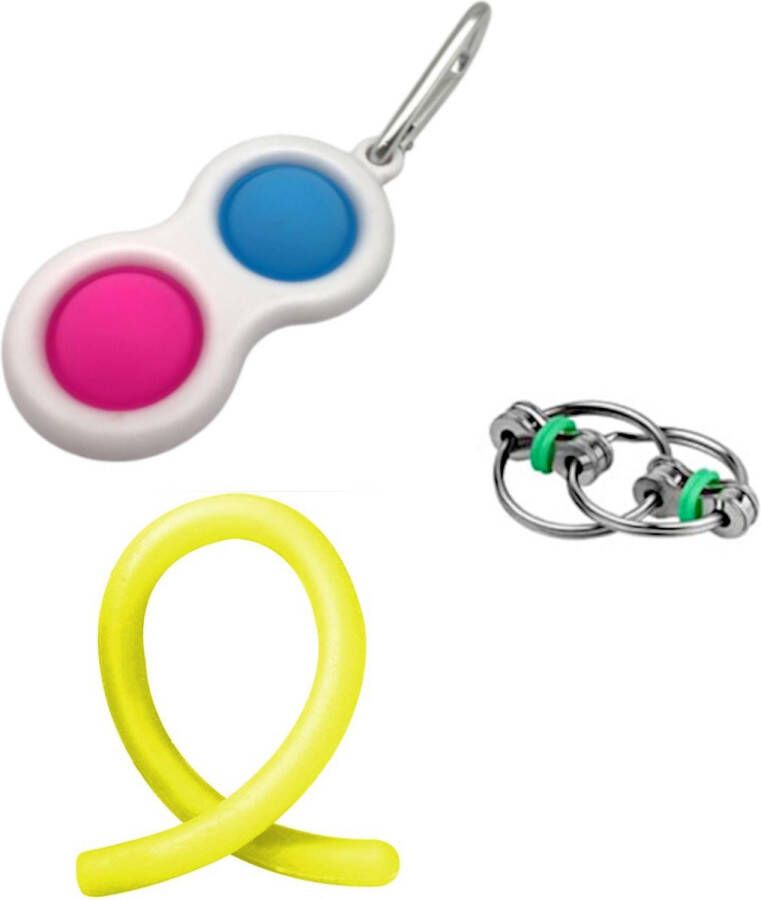 GEAR3000 Fidget toys pakket onder de 15 euro onder 20 euro fidgets set simple dimple rope ring 3 stuks