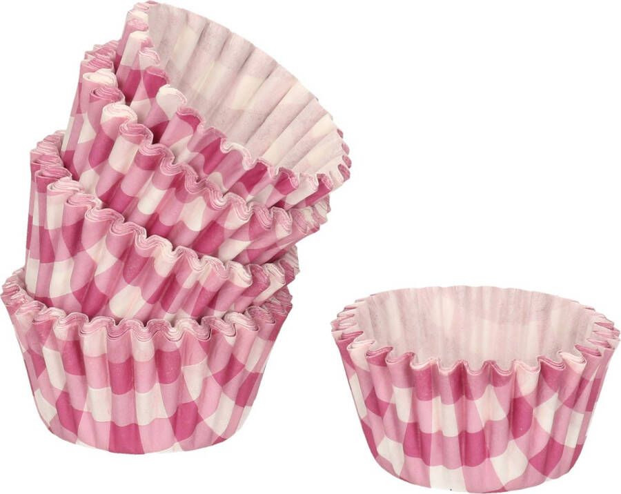 Gerimport 180x Mini muffin en cupcake vormpjes paars papier 4 x 4 x 2 cm Muffinvormen cupcakevormen