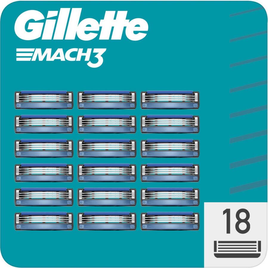 Gillette Mach3 Scheermesjes Voor Mannen 18 Navulmesjes