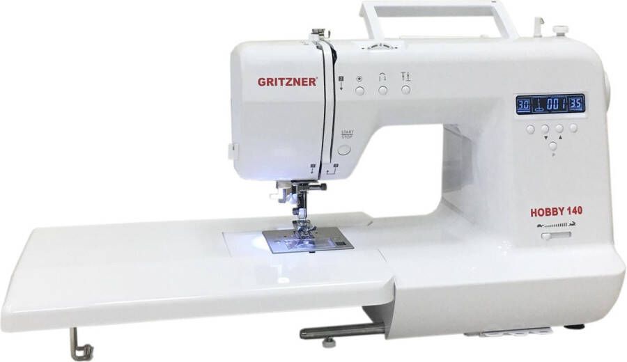 Gritzner Hobby 140 vrije arm- naaimachine + aanschuiftafel (673605)